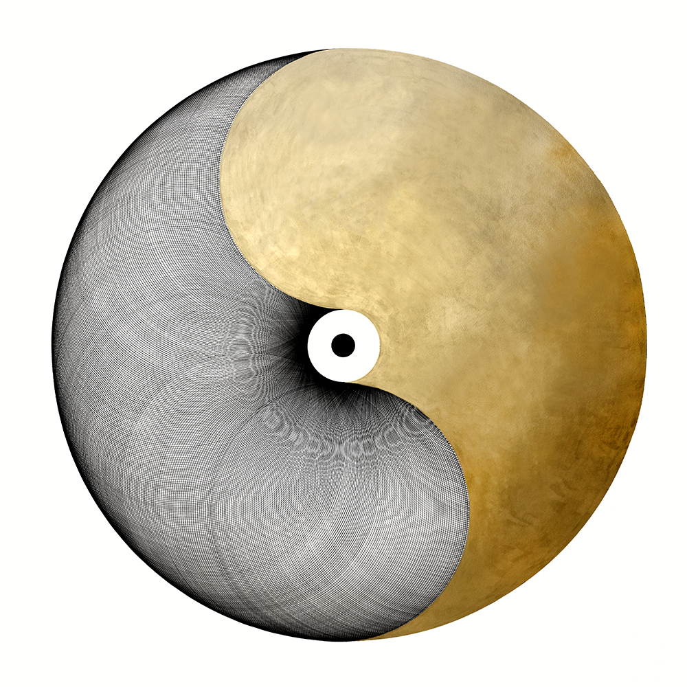Torus No. 3 (yin-yang Composition with Gold Plane)