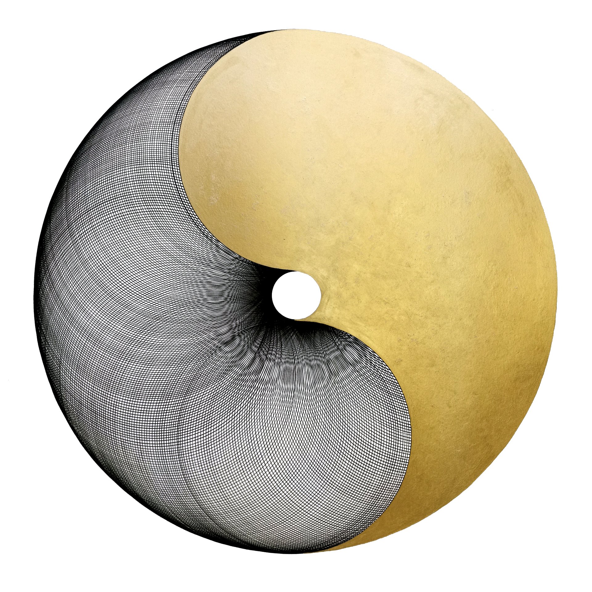 Torus No. 4 (dual-torus Chain with Gold Accent)